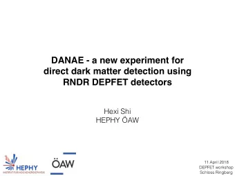DANAE - a new experiment for  direct dark matter detection using   RNDR DEPFET detectors Hexi