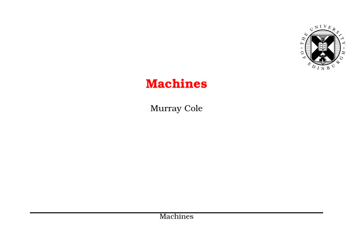 machines