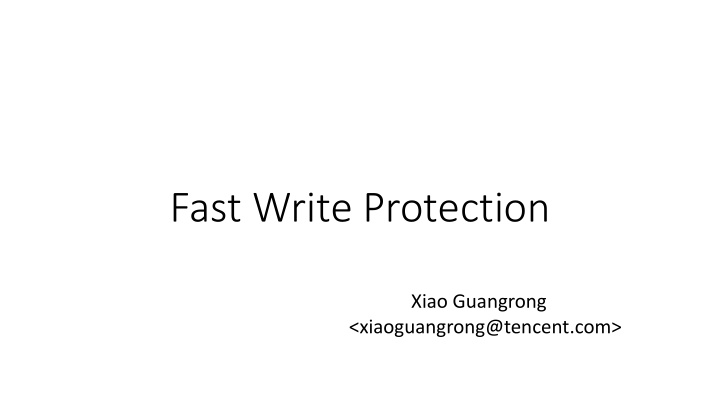 fast write protection