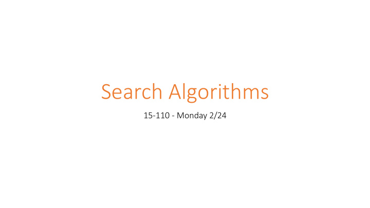 search algorithms