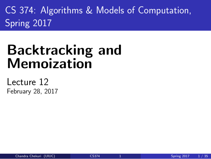 backtracking and memoization