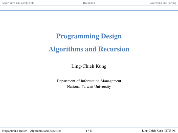 programming design
