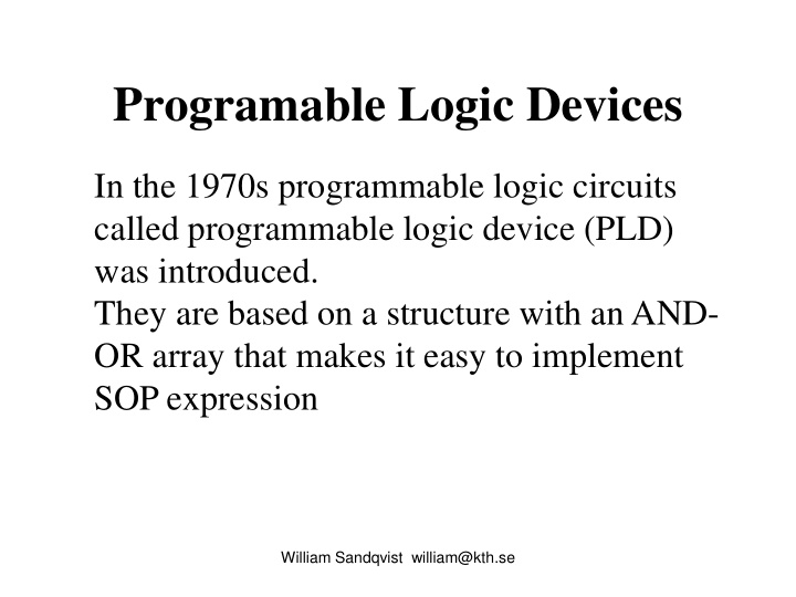 programable logic devices