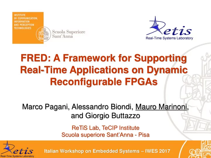 fred a framework for supporting