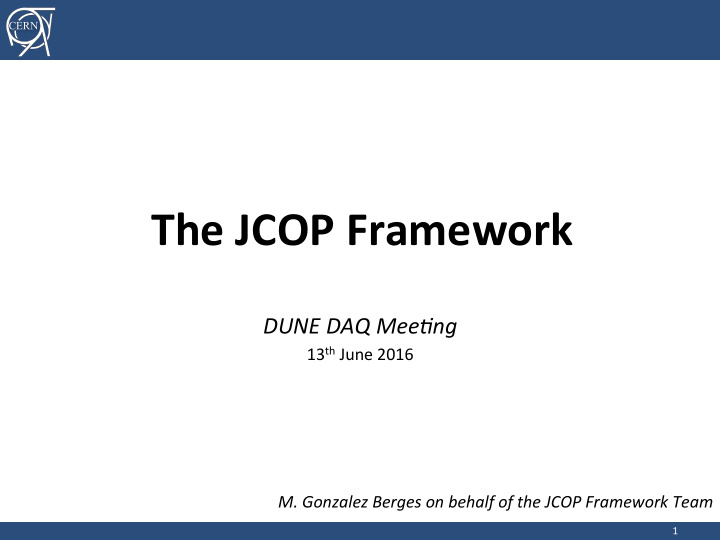 the jcop framework
