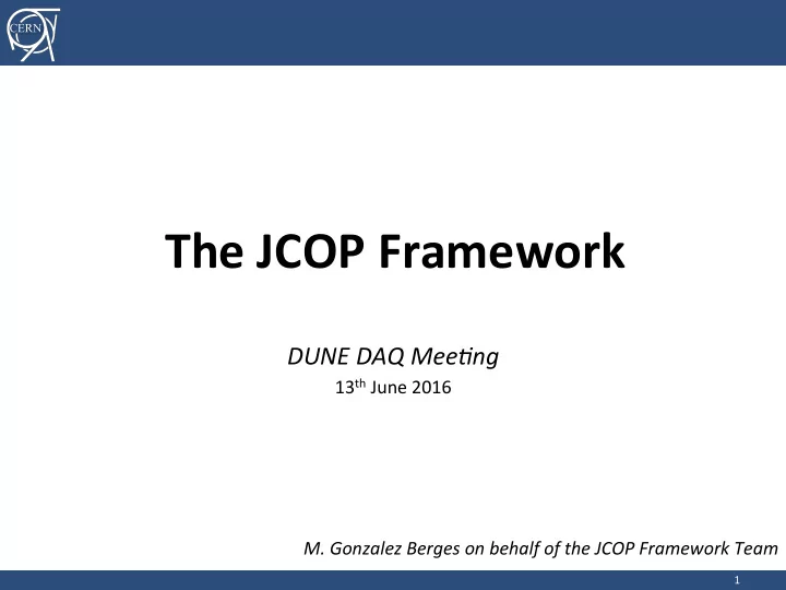 the jcop framework