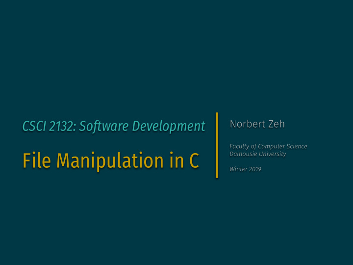 file manipulation in c