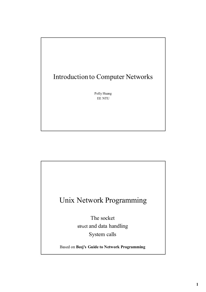 unix network programming