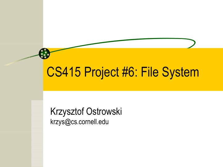 cs415 project 6 file system