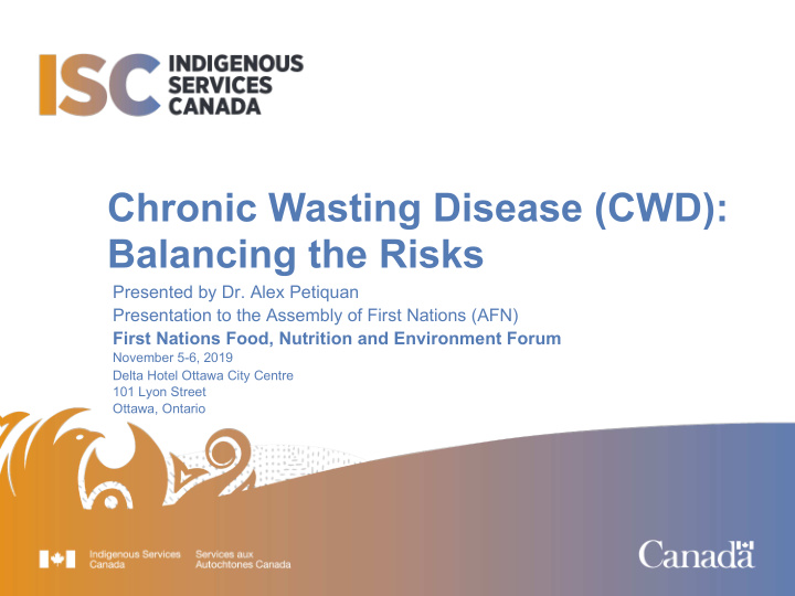 chronic wasting disease cwd balancing the risks