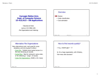Overview  Carnegie Mellon Univ.  Review  Dept. of Computer Science  Index classification