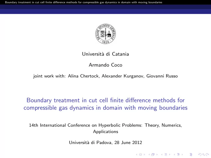 boundary treatment in cut cell finite difference methods
