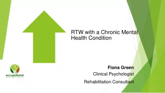 Rehabilitation Consultant  Prevalence of Chronic Conditions in Australia Long-term health