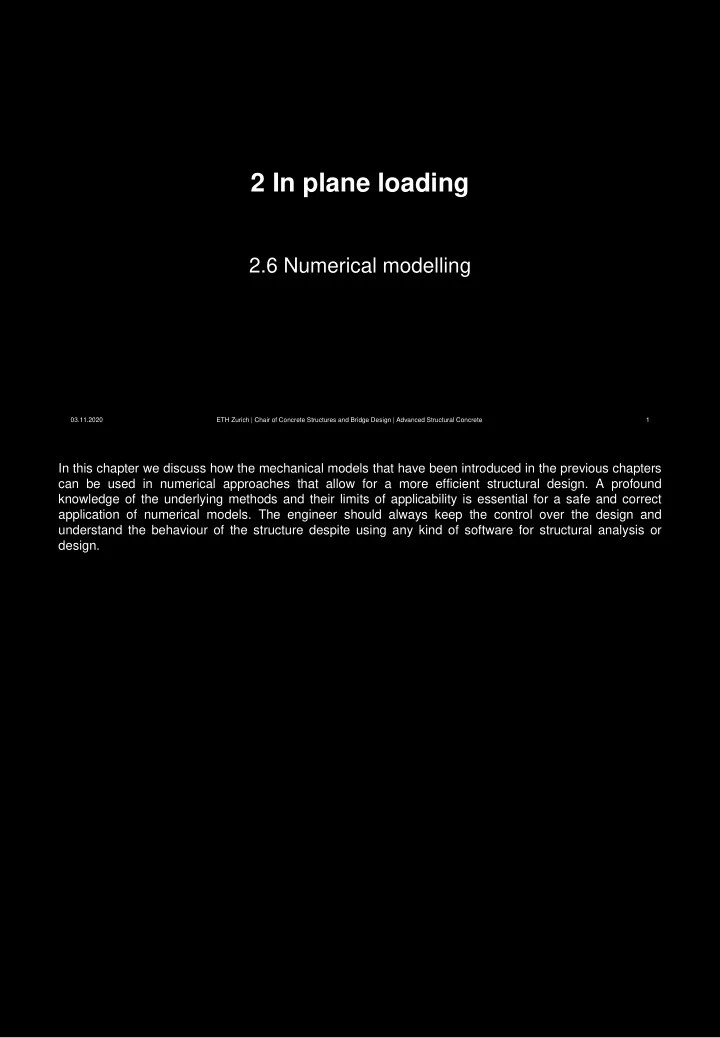 2 in plane loading