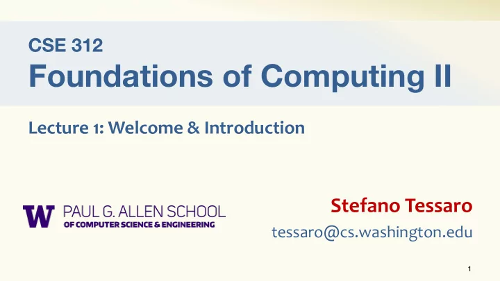 foundations of computing ii