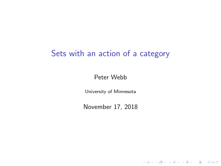 sets with an action of a category