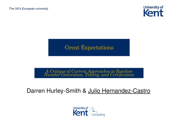 great expectations