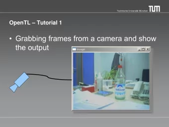 Grabbing frames from a camera and show  the output  Technische Universitt Mnchen  HighAPI