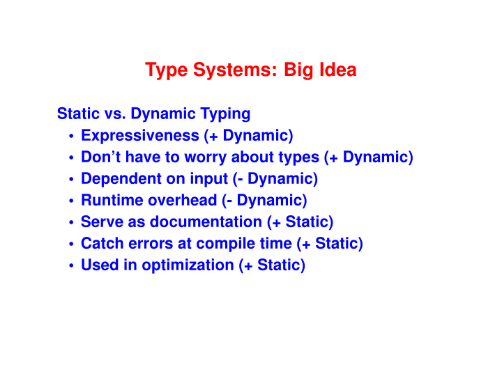 type systems big idea