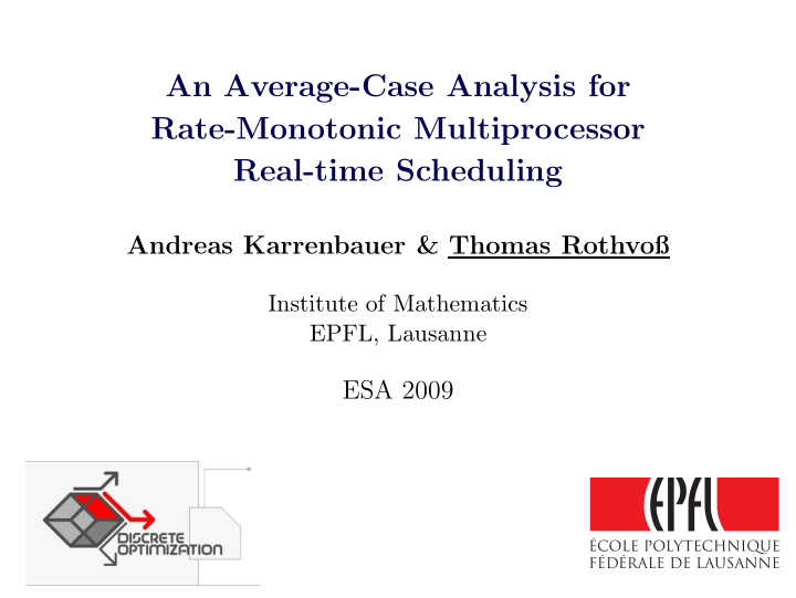 an average case analysis for rate monotonic