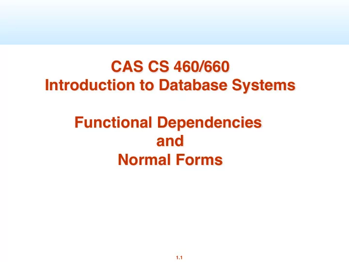 cas cs 460 660 introduction to database systems