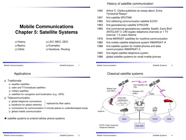 mobile communications