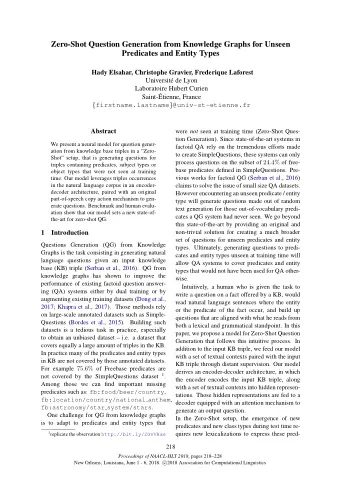 Zero-Shot Question Generation from Knowledge Graphs for Unseen  Predicates and Entity Types  Hady