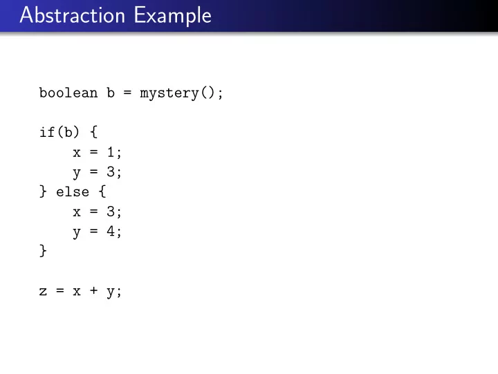 abstraction example