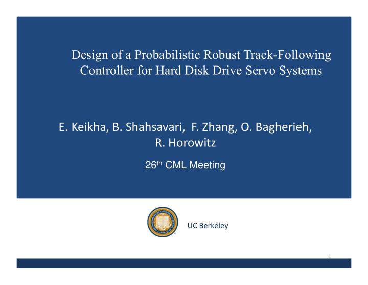 design of a probabilistic robust track following