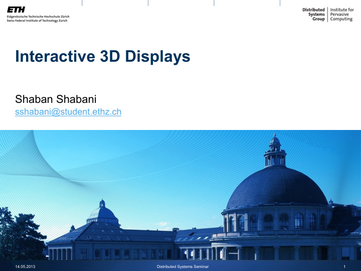 interactive 3d displays