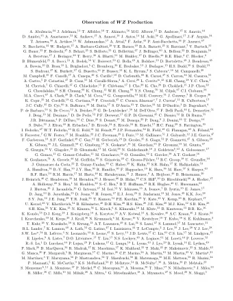 Observation of W Z Production A. Abulencia, 24 J. Adelman, 13 T. Affolder, 10 T. Akimoto, 56 M.G.