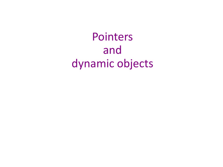 pointers