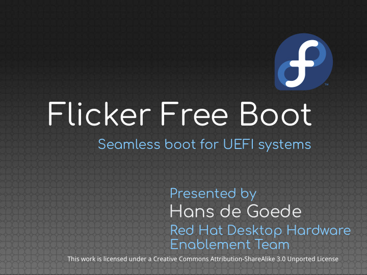 flicker free boot