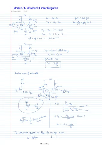Module-3b: Offset and Flicker Mitigation  01 August 2018  14:29  Modules Page 1  Modules Page 2