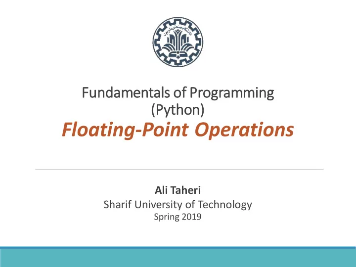 floating point operations