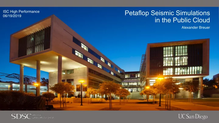 petaflop seismic simulations