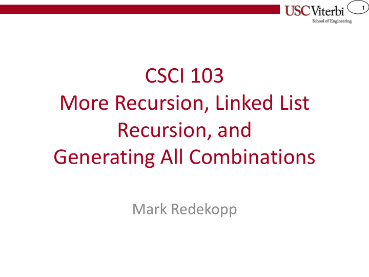 more recursion linked list