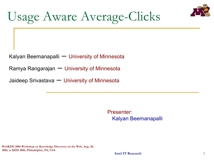 usage aware average clicks