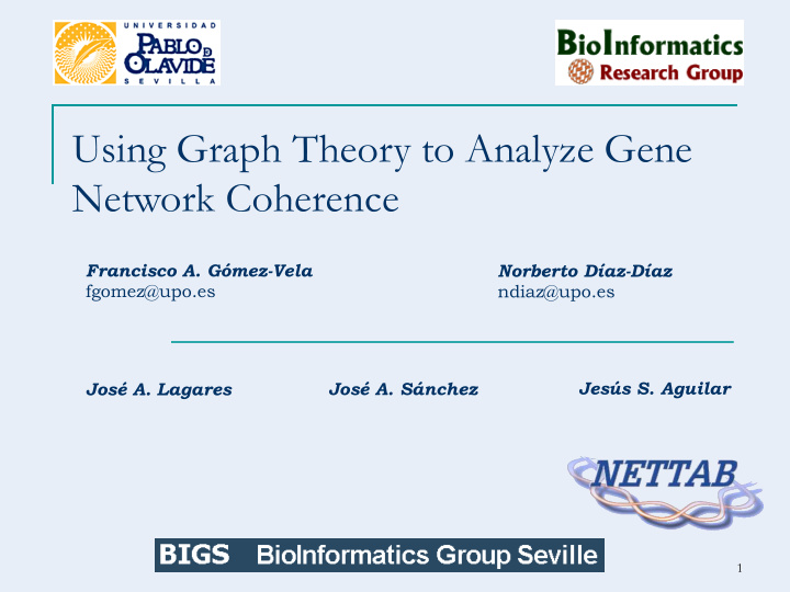 using graph theory to analyze gene network coherence