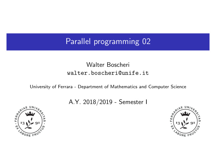 parallel programming 02