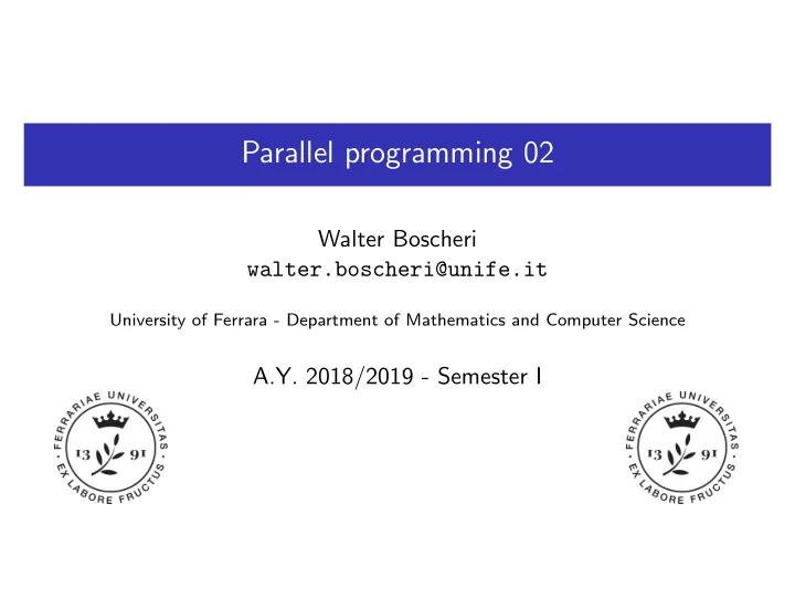 parallel programming 02