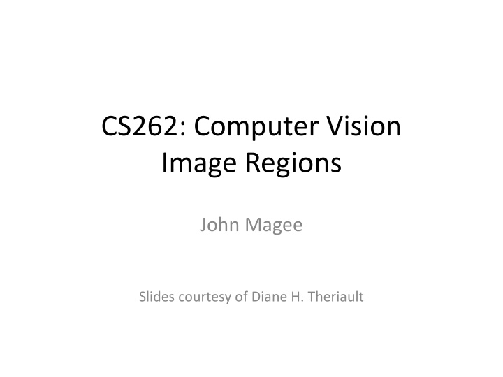 cs262 computer vision image regions
