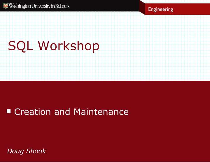 sql workshop