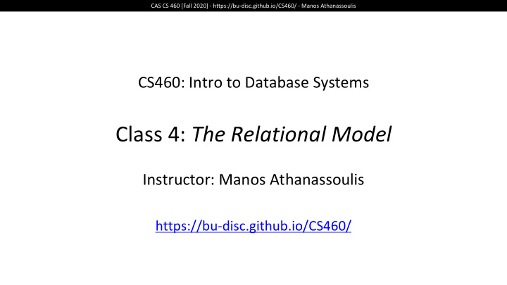 class 4 the relational model