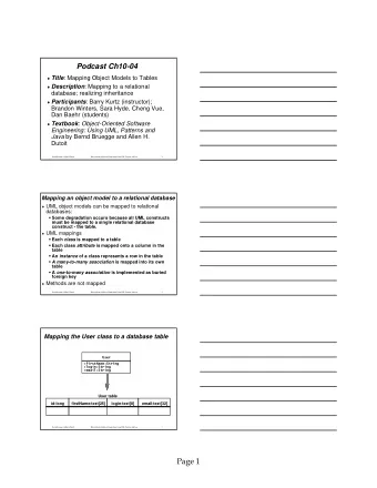 Page 1  Primary and Foreign Keys  Any set of attributes that could be used to  uniquely identify