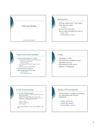 1  mysql_connect()  mysql_db_query()  @) ) &lt;3%?)