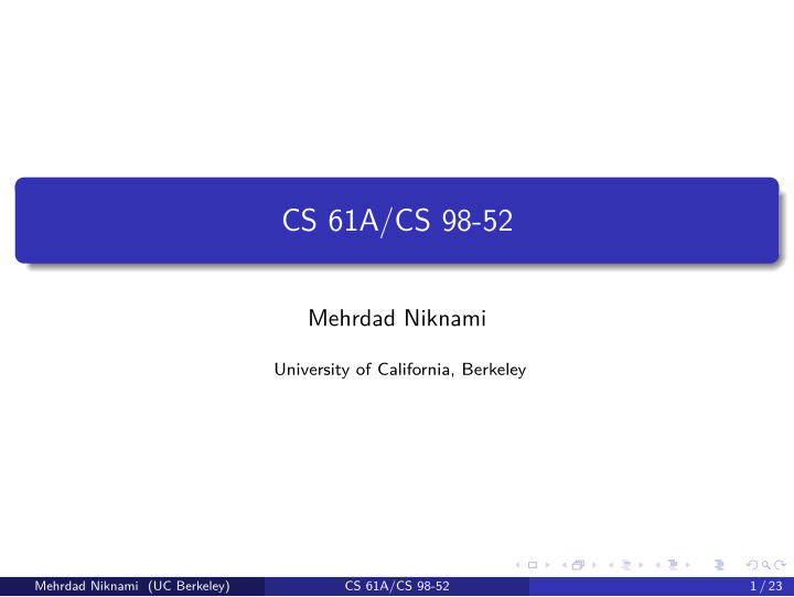 cs 61a cs 98 52