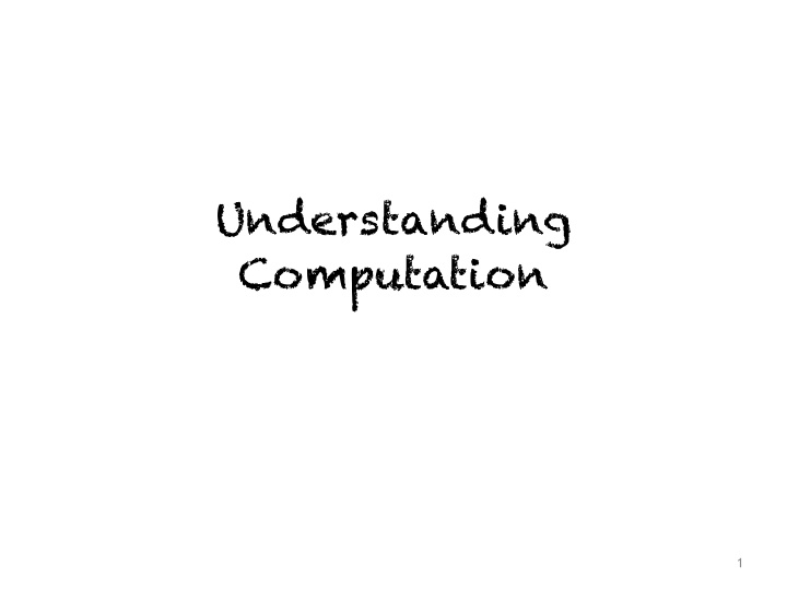 understanding computation
