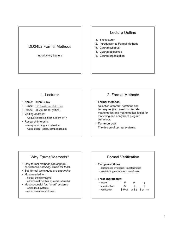 lecture outline