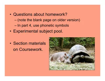 Questions about homework?  (note the blank page on older version)  In part 4, use